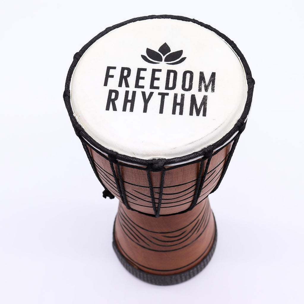 Malý profesionálny bubon djembe – Freedom Rhythm (vysoký tón) – malý 30cm (priemer 15cm)