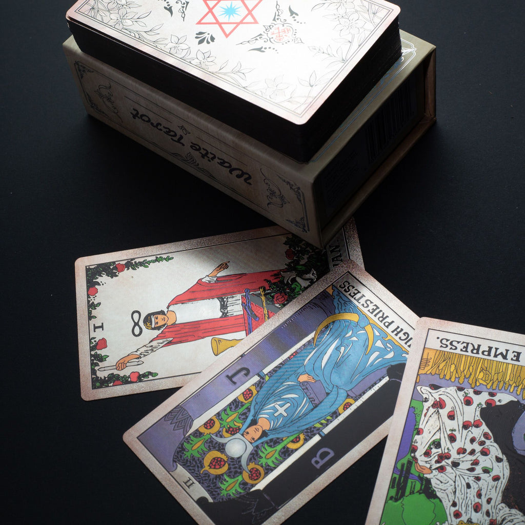 Ezüstfóliás Waite tarot kártya szett - füzettel