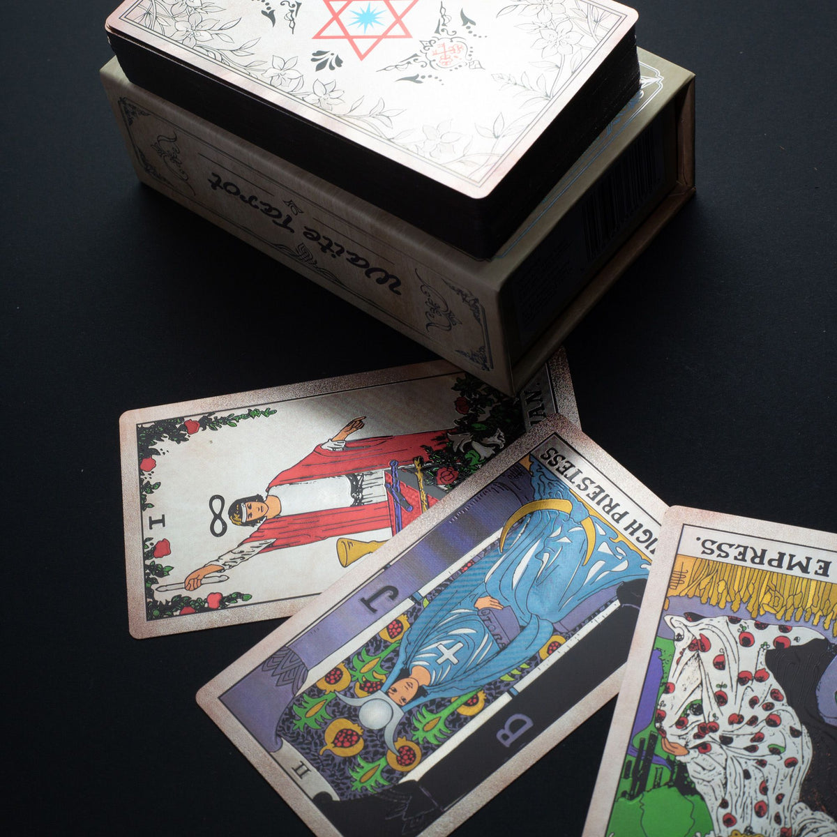 Ezüstfóliás Waite tarot kártya szett - füzettel