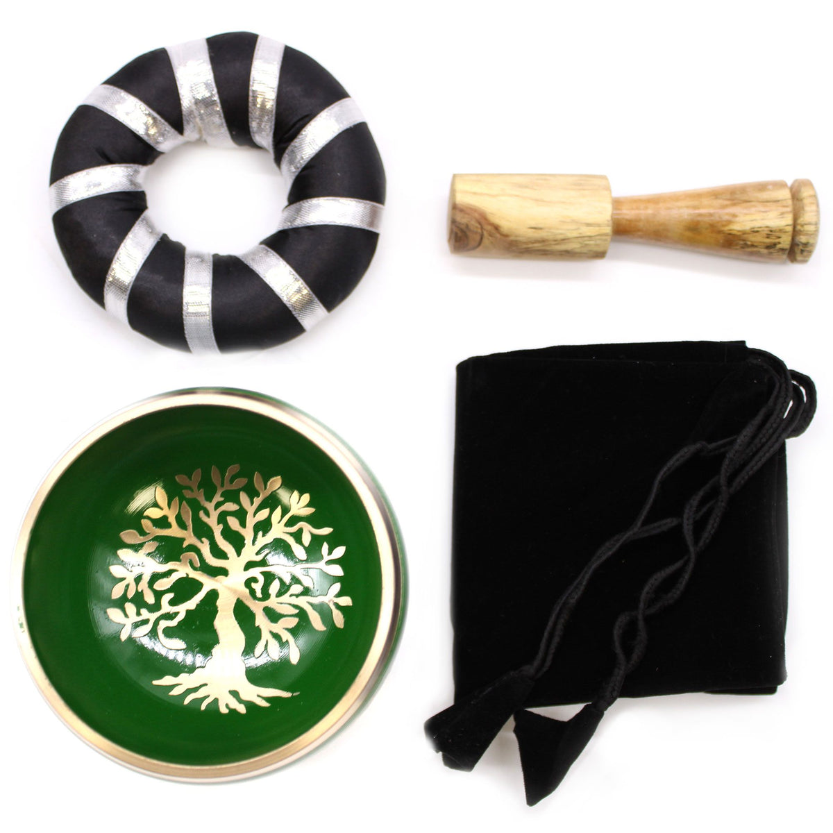 Klangschalen-Set Lebensbaum – Grün 10.7cm