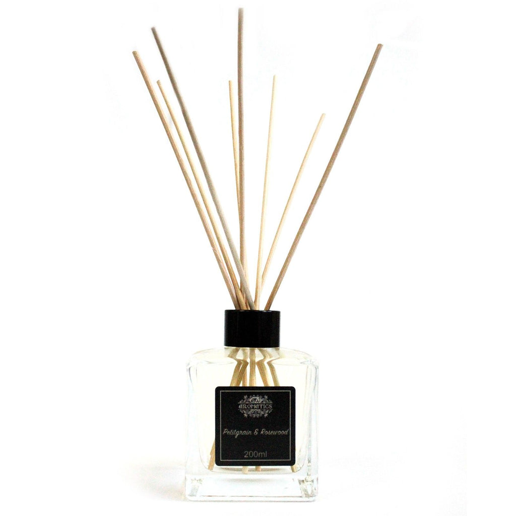 200 ml petitgrain és rózsafa illóolajos nádpálcás illatosító