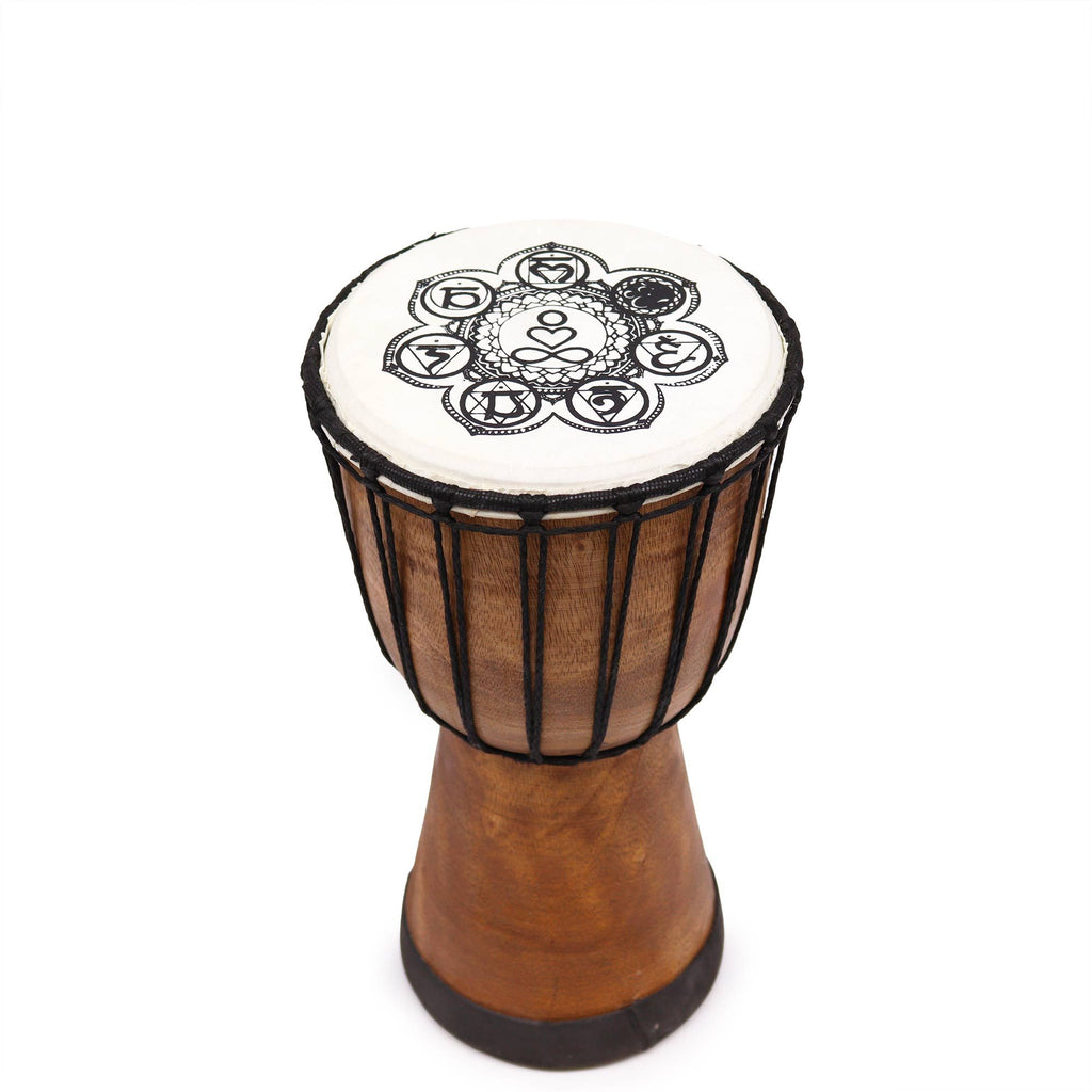 Handgefertigte Djembe Trommel mit breiter Spielfläche - 30cm