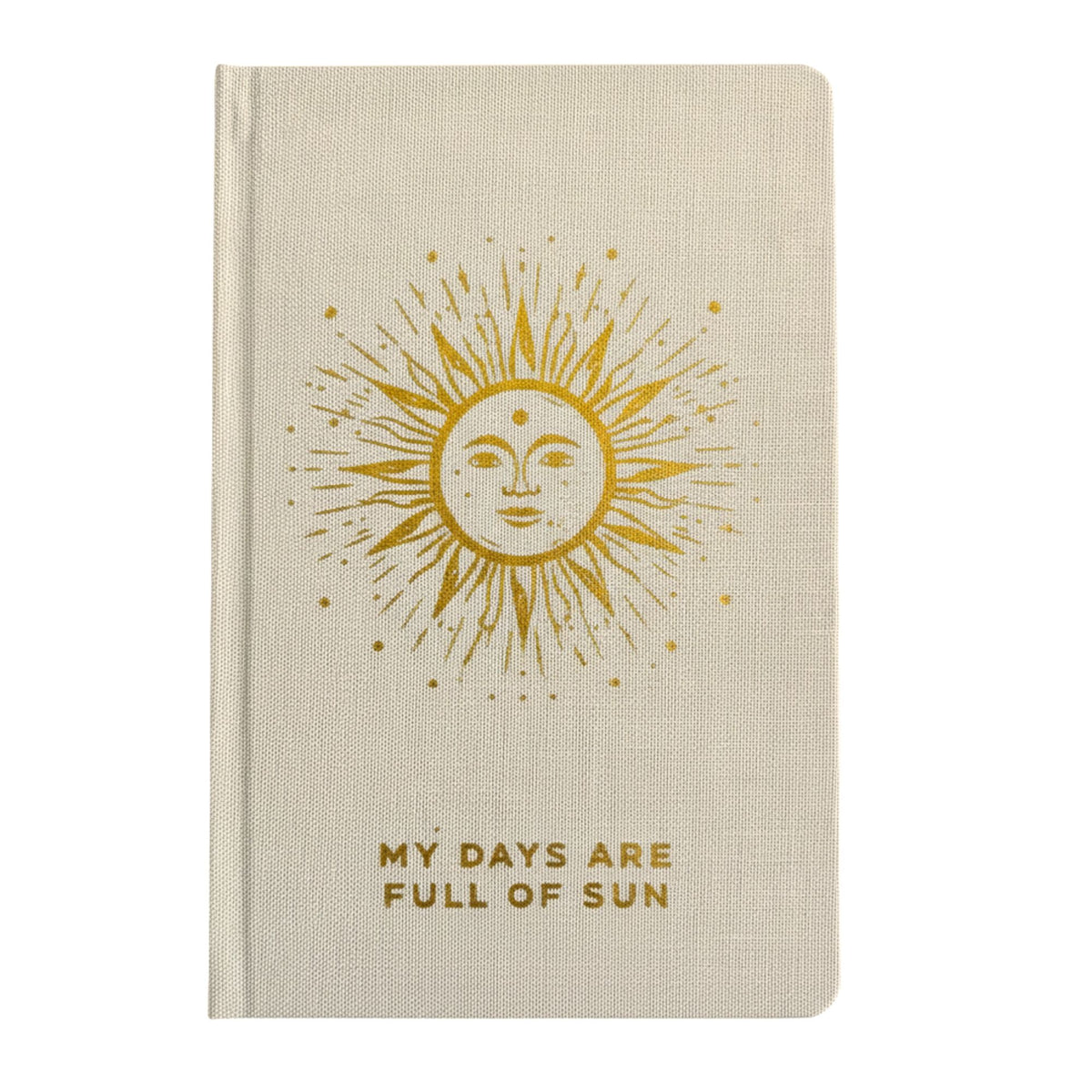 Elefántcsontszínű hálanapló arany szegéllyel - 120 oldal - My Days are Full of Sun