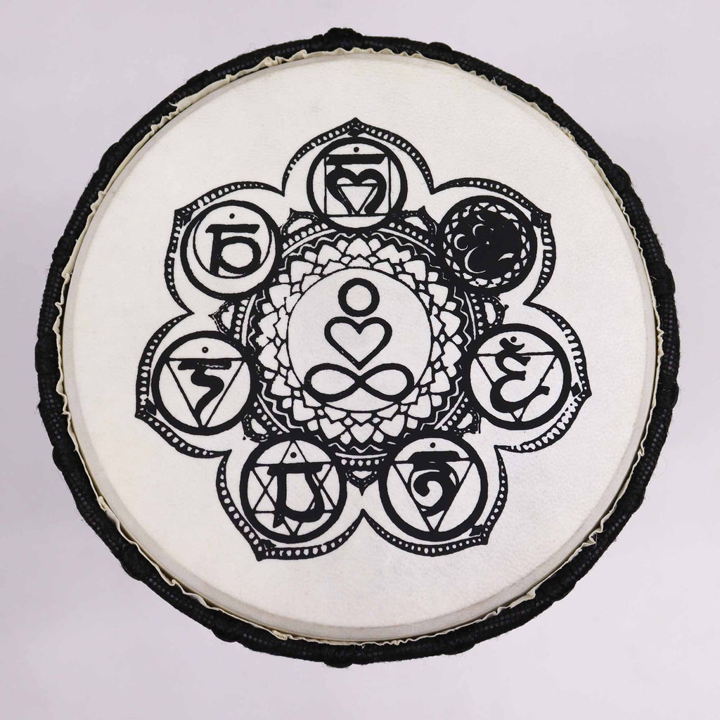 Handgefertigte Djembe Trommel mit breiter Spielfläche - 30cm
