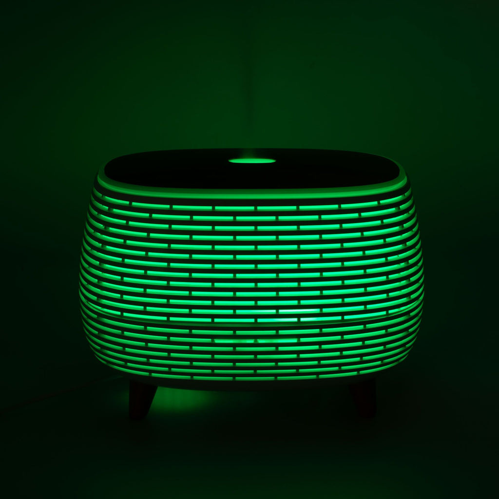 Futuristischer geriffelter Aroma-Diffuser mit Farbwechsel-Licht