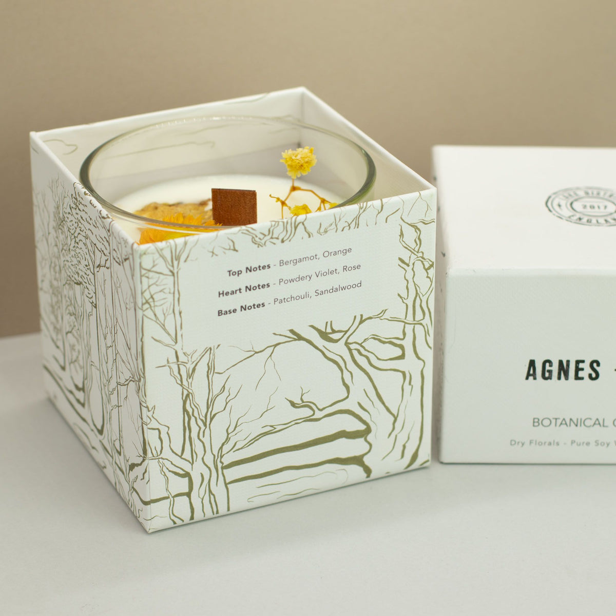 Agnes + Cat botanická svíčka ze sójového vosku – Rydal Oudh
