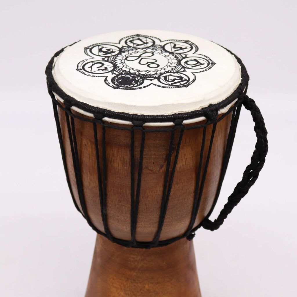 Handgefertigte Djembe Trommel mit breiter Spielfläche - 30cm