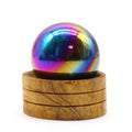 Edelsteinkugel 50mm - Amethyst-Aura mit Ständer