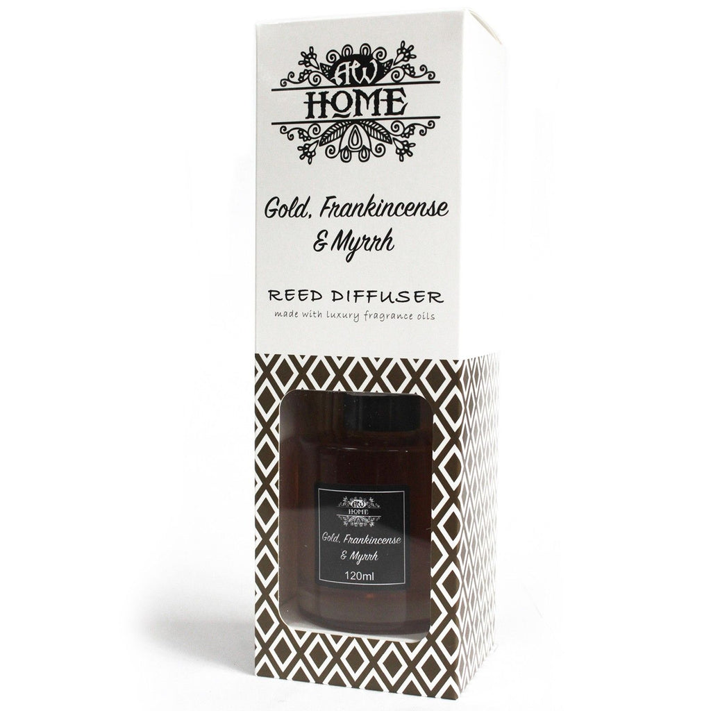 120ml Raumduft mit Stäbchen - Gold, Weihrauch & Myrrhe