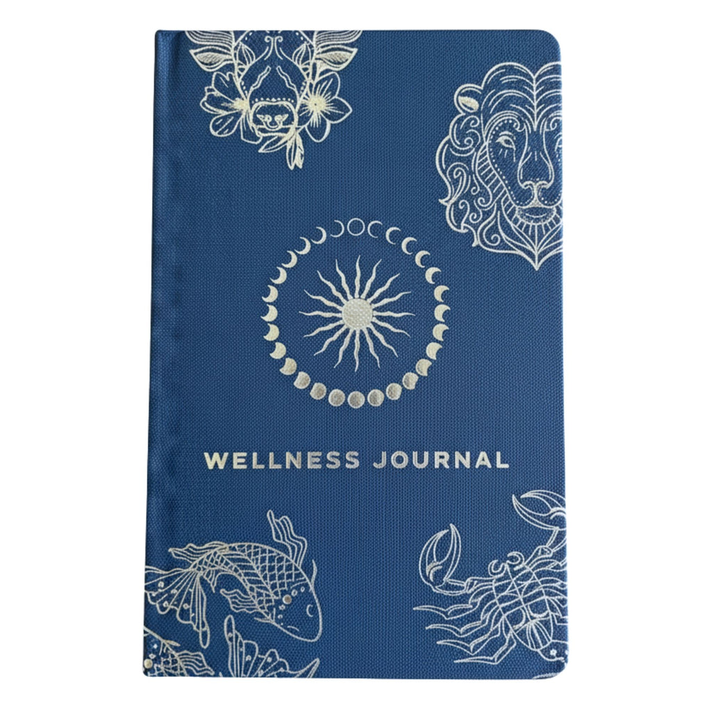 Éjkék wellness napló - 120 oldal - ezüst zodiákus