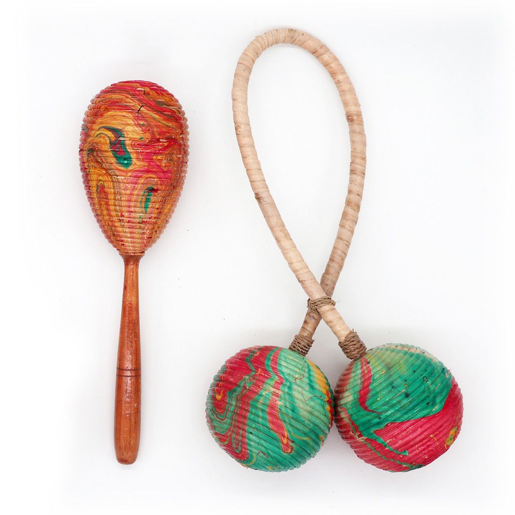 Maracas csörgő - dupla csavart