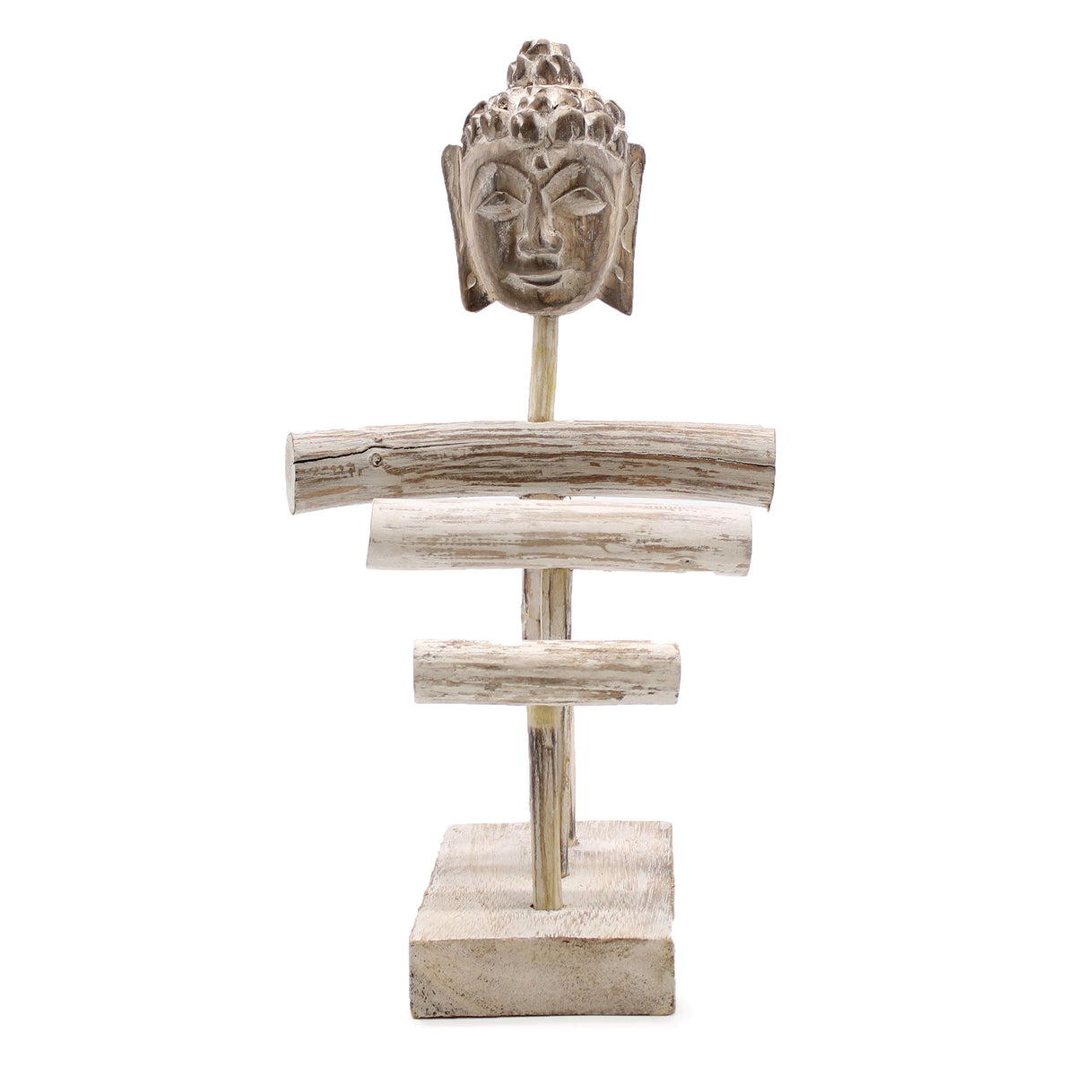 Három ágú faág és Buddha állvány - fehérített