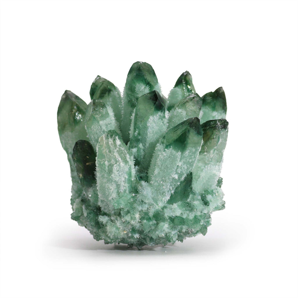 Crafted Quartz Cluster - Green Ghost Quartz (approx 250-300gm 8cm)