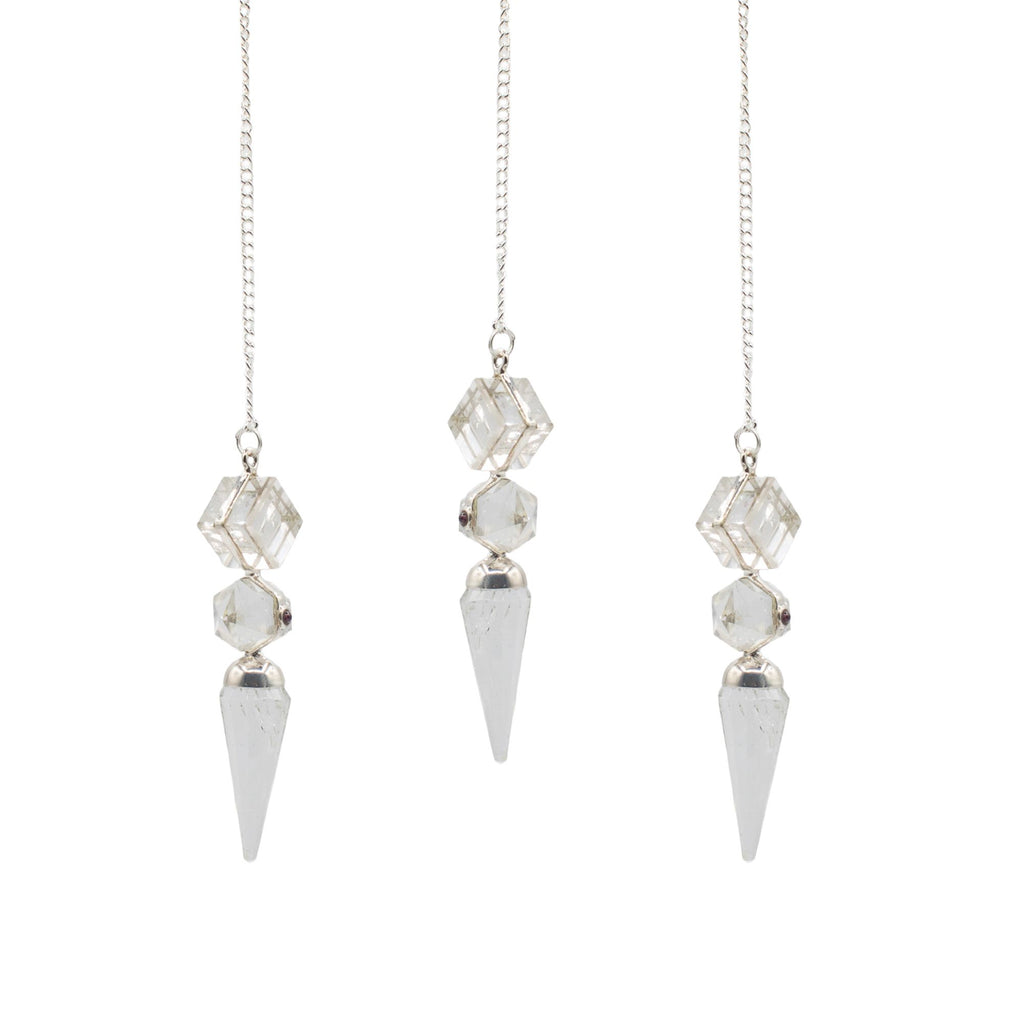 The Architect of Clarity - Three Piece Pendulum - Crystal Quartz