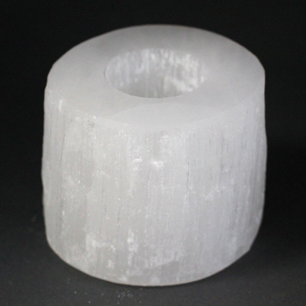 Selenitový svietnik – valec – 8 cm