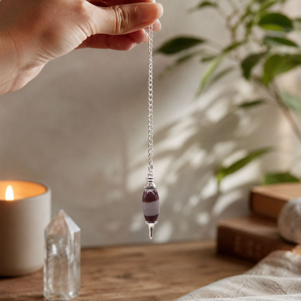 Shiva Lingam inga kristályheggyel