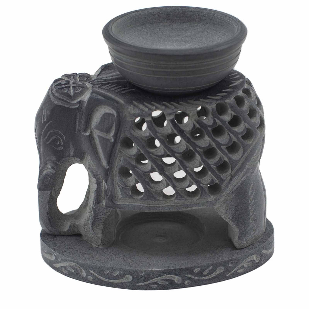 Zsírkő aromalámpa 10,5 cm - álló elefánt