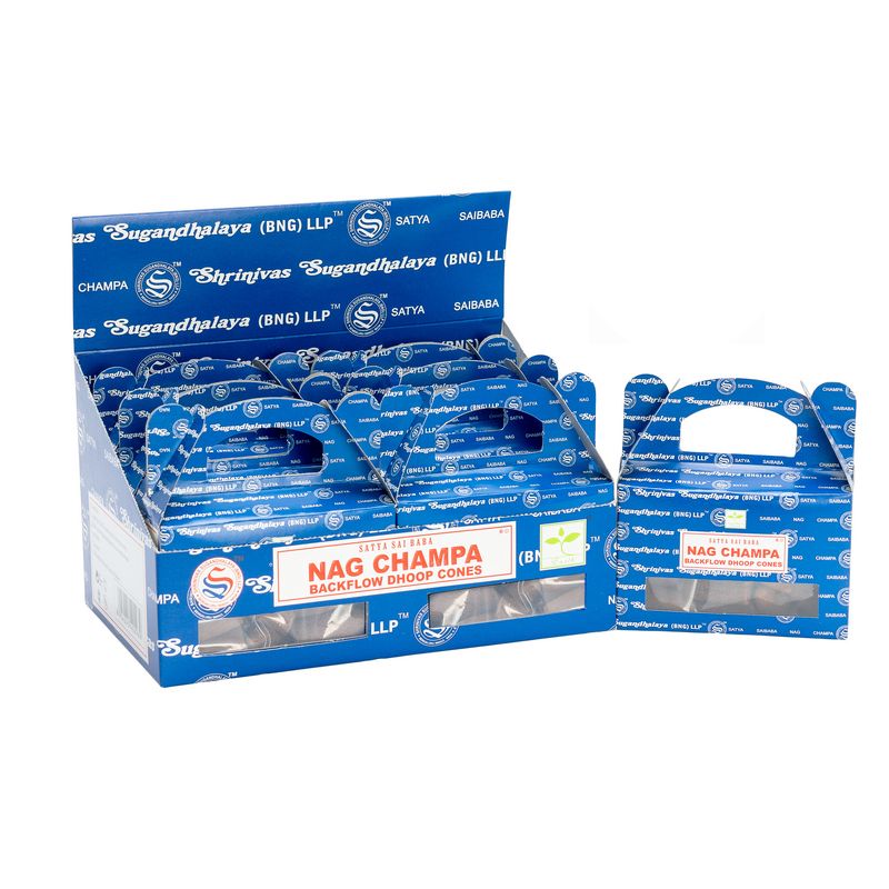 Satya visszafolyós füstölőkúp, 24 db – nag champa