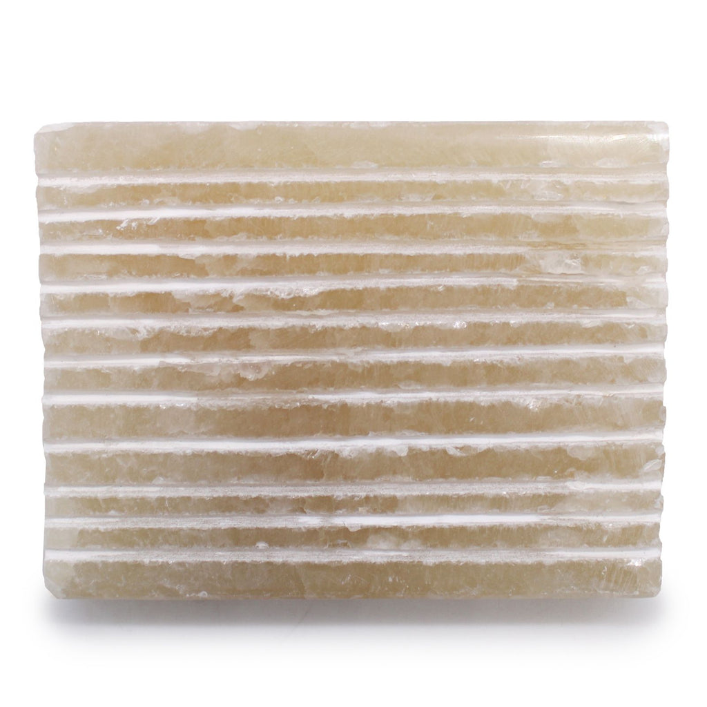 Eckige Seifenschale Honig-Onyx