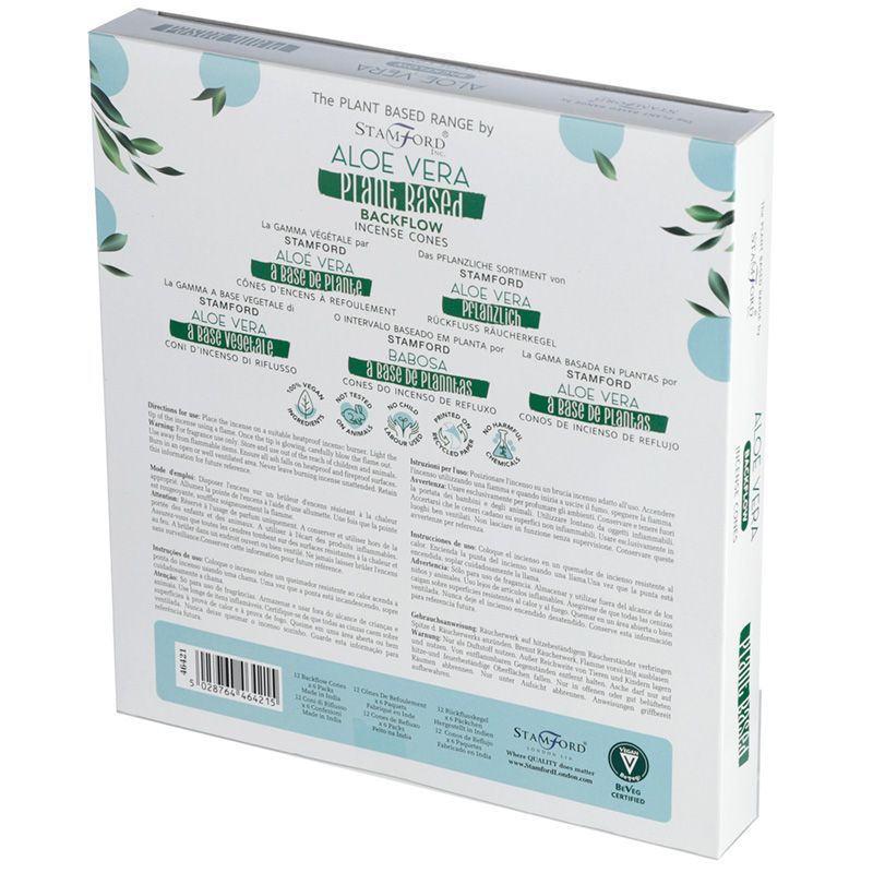 Növényi alapú visszafolyós füstölőkúp – aloe vera
