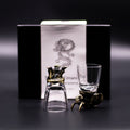 Geschenkset mit 6 Schnapsgläsern (50ml) - Wilde Waldtiere - Antikbronze