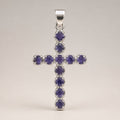 Indian Devotional Pendant - Silver Plated (45cm Chain)- Ionite Crucifix