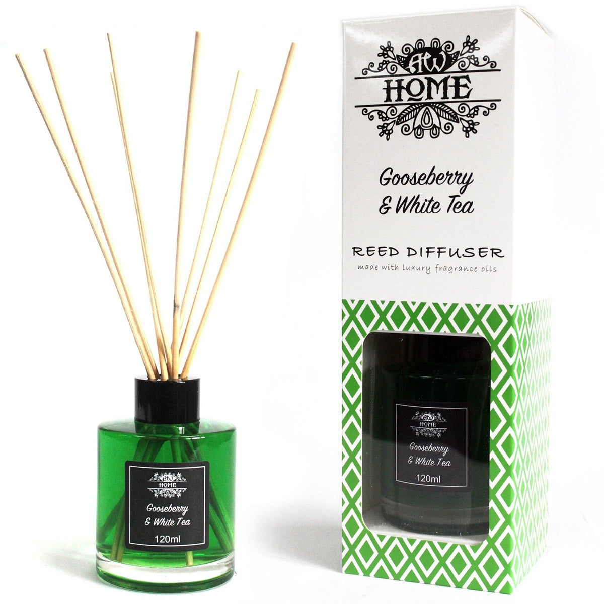 120 ml nádpálcás illatosító - egres és fehér tea