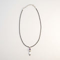 Indischer Andachts-Anhänger – versilbert (45cm Band) – Göttin, Amethyst