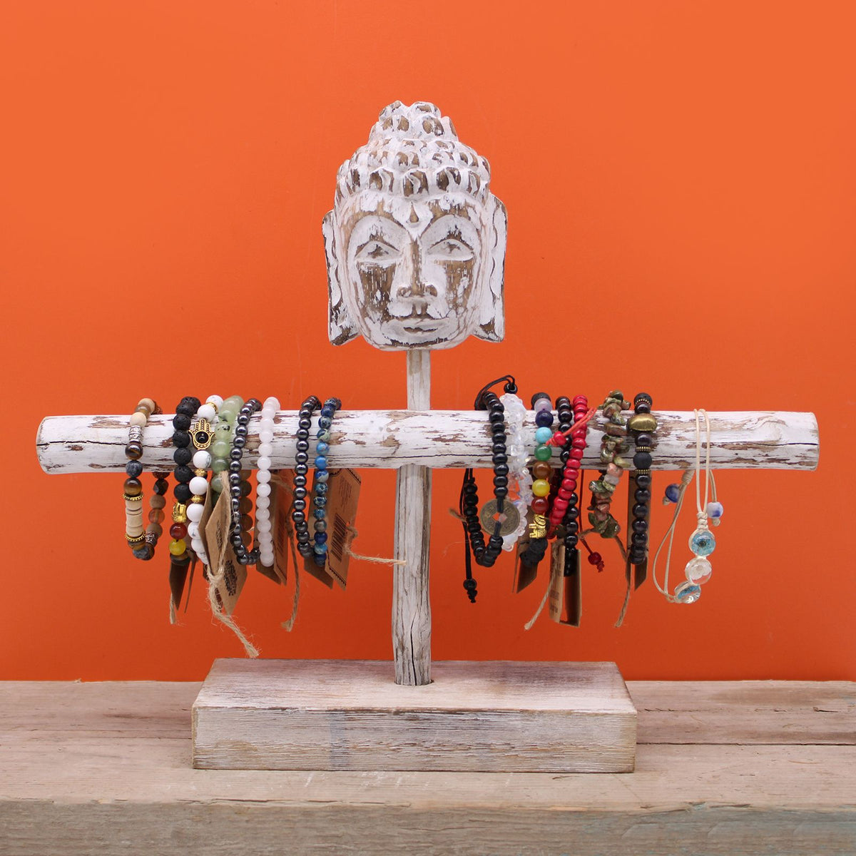 Egy ágú faág és Buddha állvány - fehérített