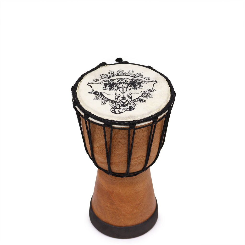 Ručně vyrobený buben djembe se širokou hlavou – 20cm