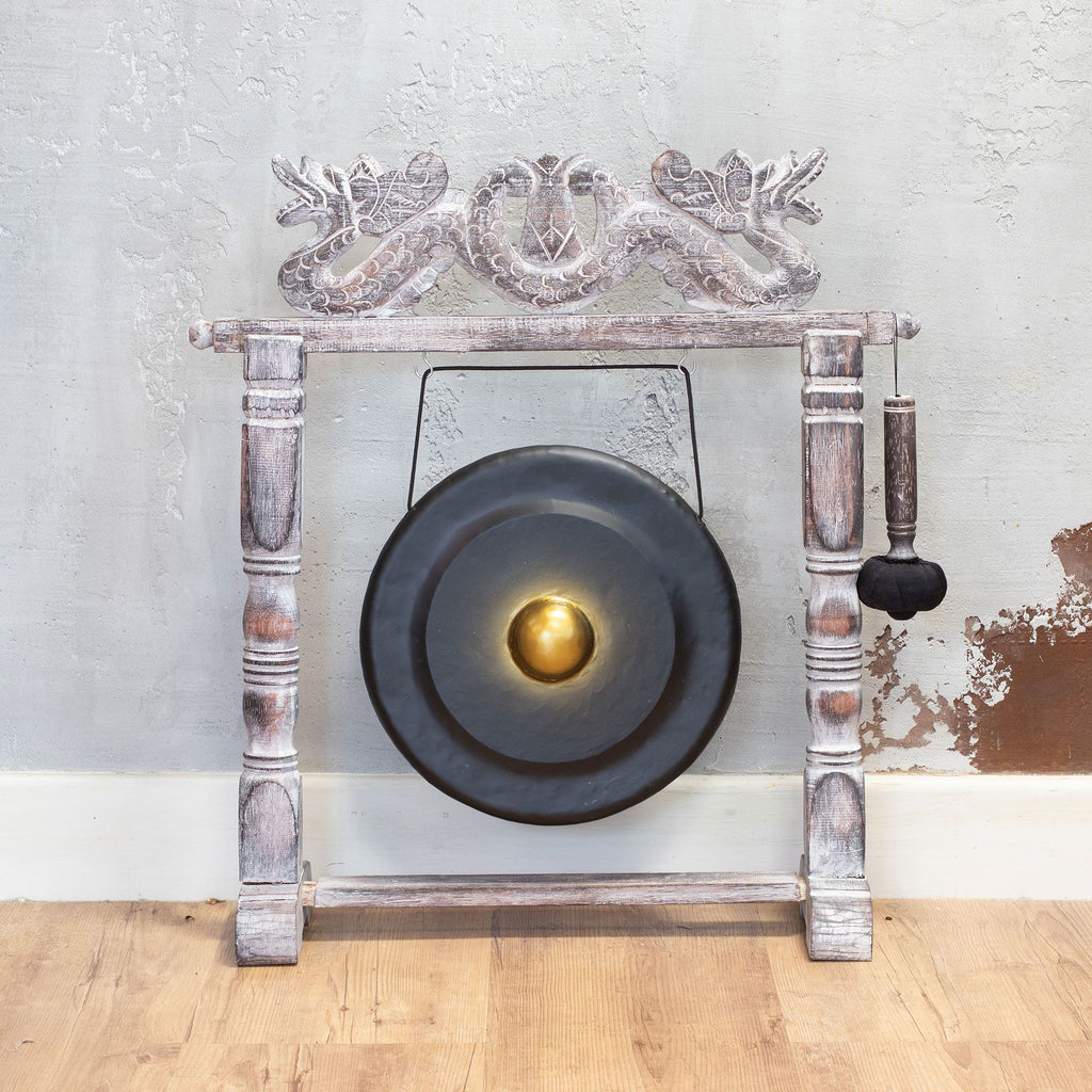 Medium Gong in Stand - 35cm - Black