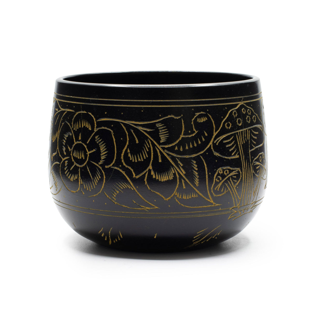 Tibetská mísa ve tvaru kotlíku – magická houba, žlutá (15cm)