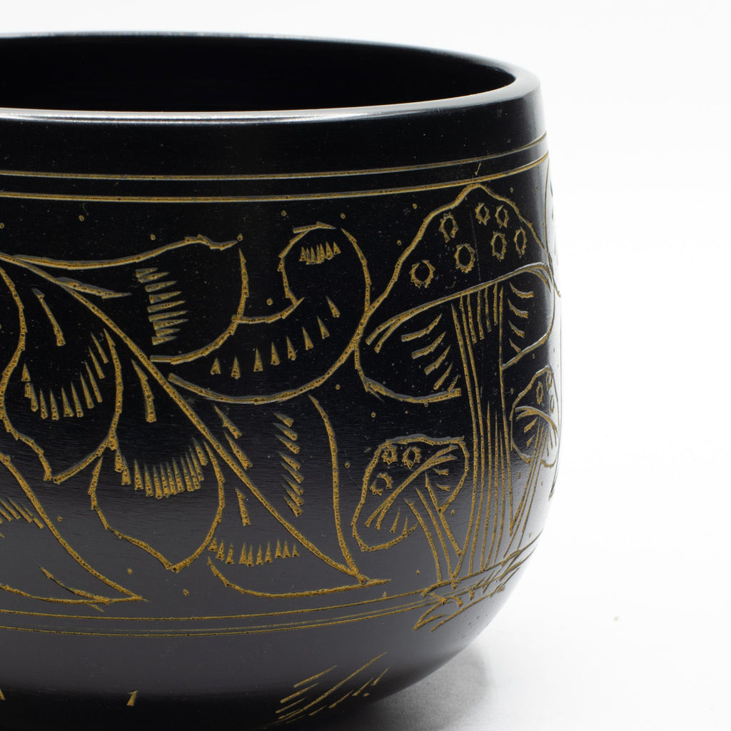 Tibetská mísa ve tvaru kotlíku – magická houba, žlutá (15cm)