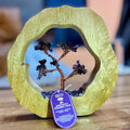 Edelsteinbaum-Garten - Ring aus Mangoholz - Amethyst - 60 Chipsteine