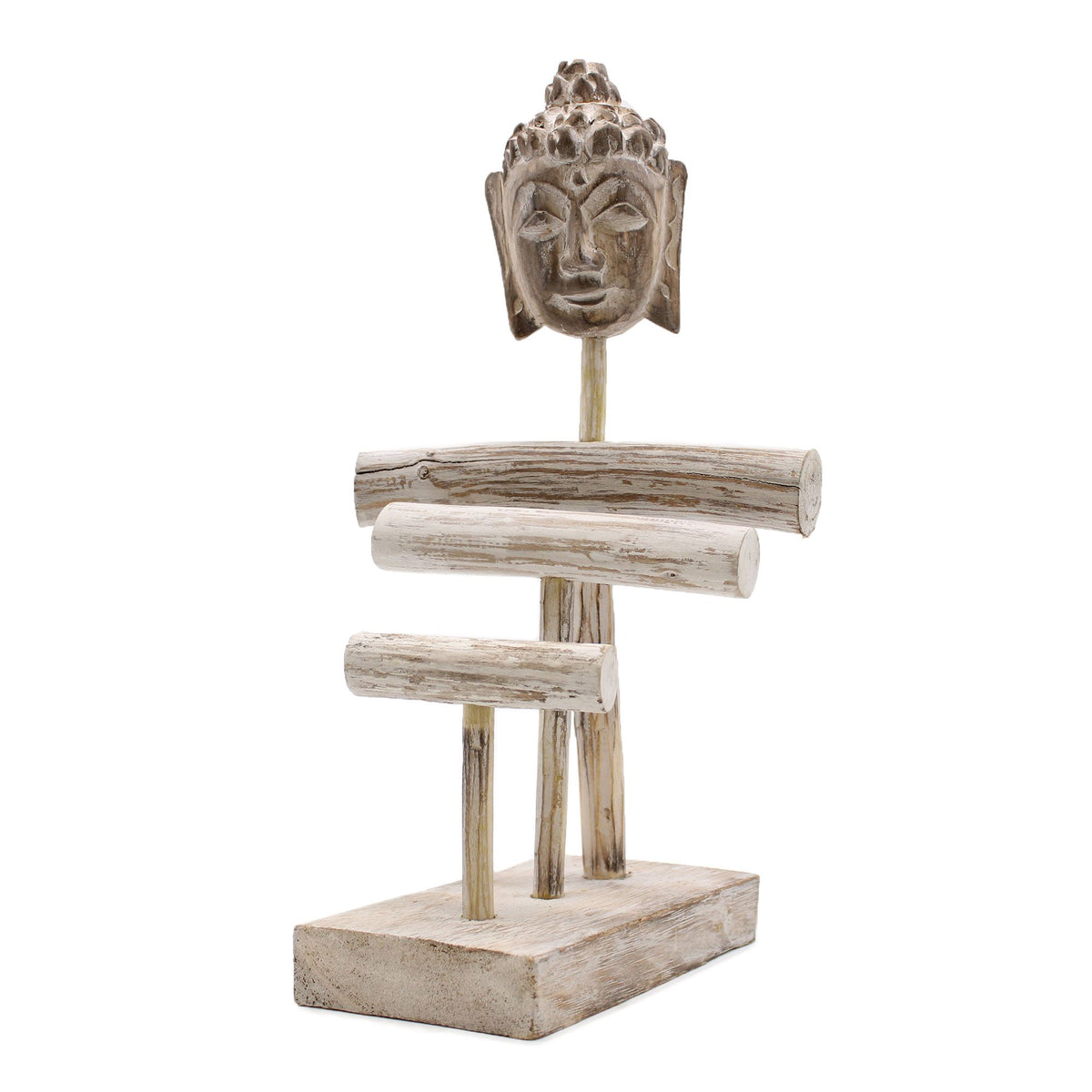 Három ágú faág és Buddha állvány - fehérített