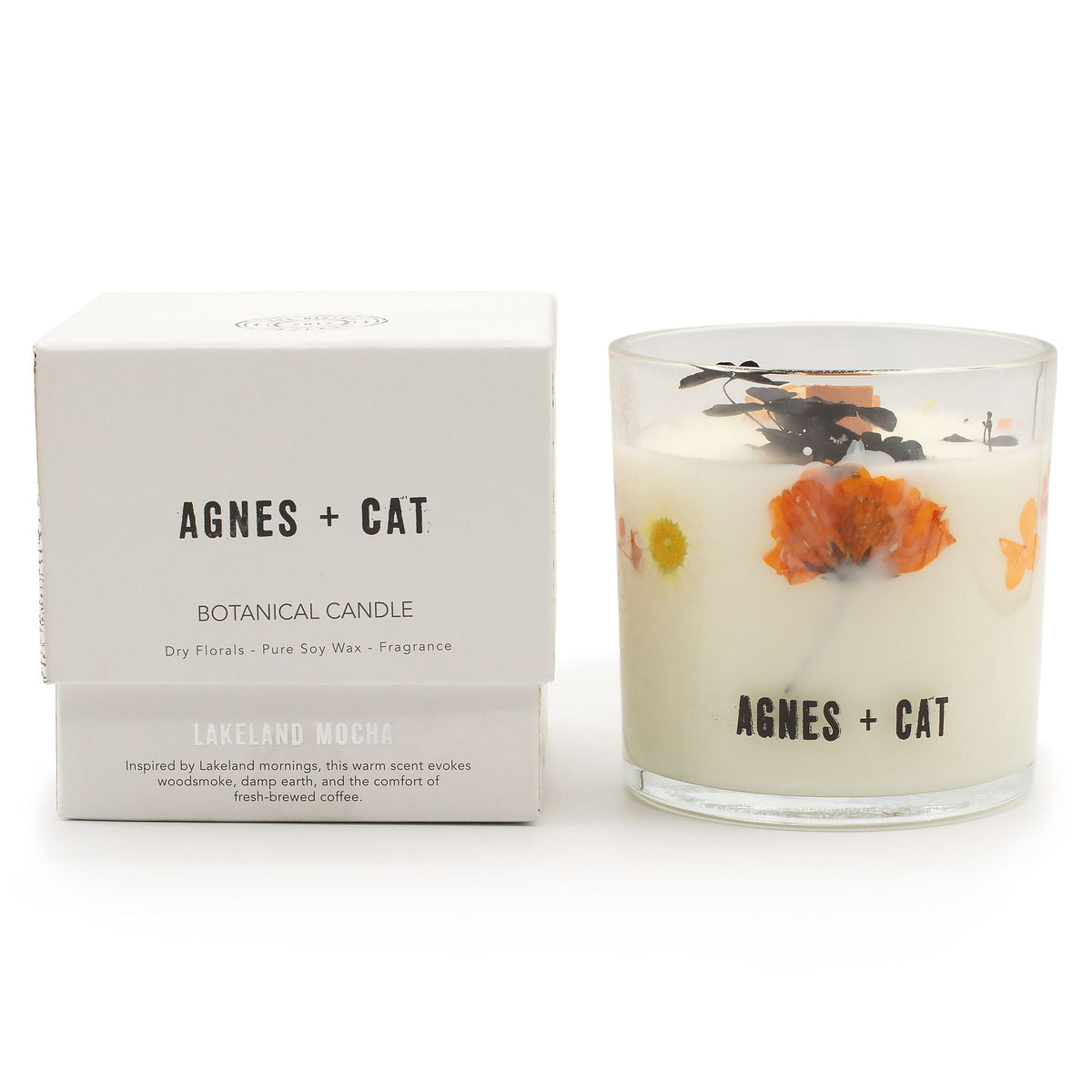 Agnes + Cat botanikus szójagyertya - Lakeland Mocha