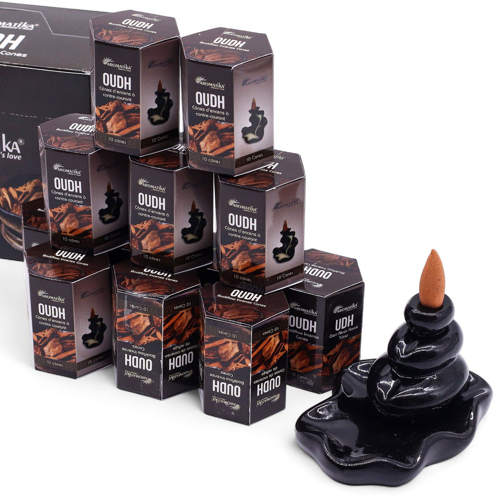 Masala visszafolyós füstölőkúp, 10 db – oudh