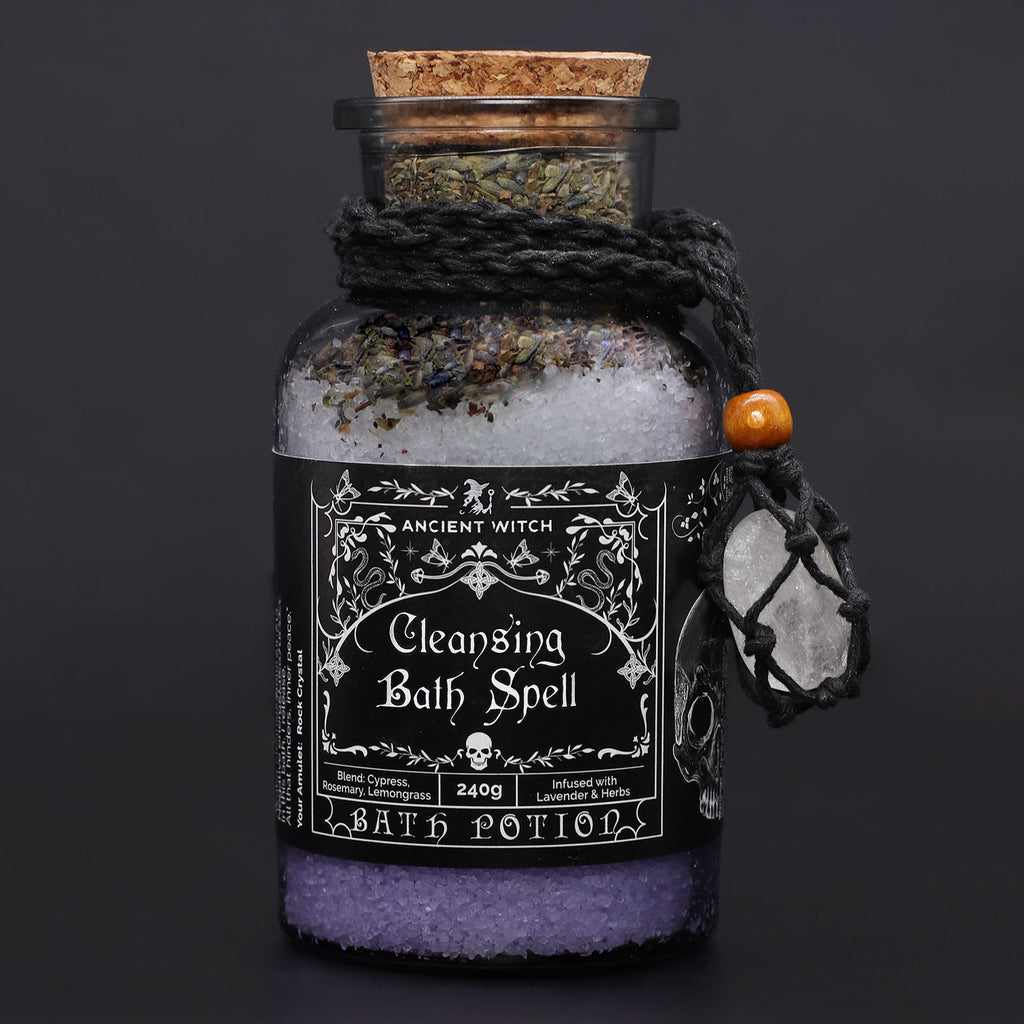 Ancient Witch fürdővarázs-főzet és hegyikristály amulett - Tisztítás