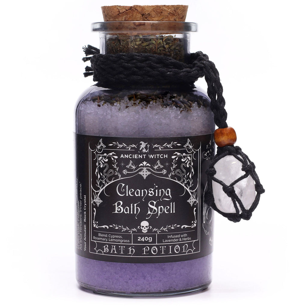 Ancient Witch fürdővarázs-főzet és hegyikristály amulett - Tisztítás