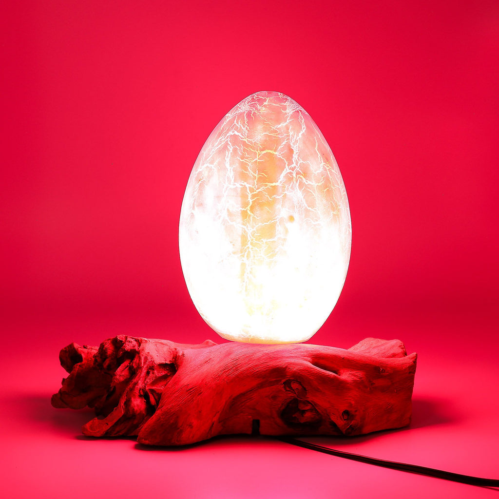 DriftGlow lámpa repedezett üveg tojás búra - narancs