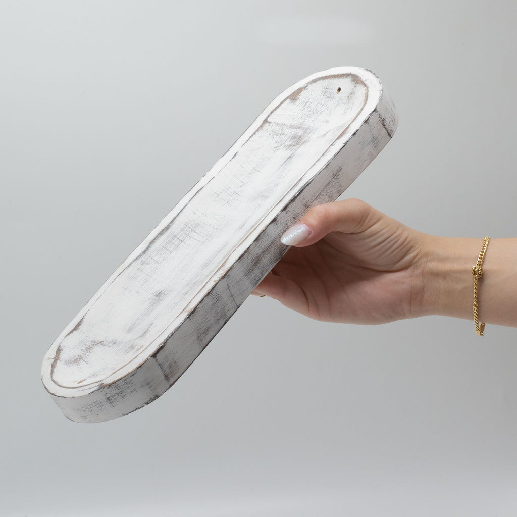Nagy füstölőtálca 30x10 cm - Klasszikus fehérített