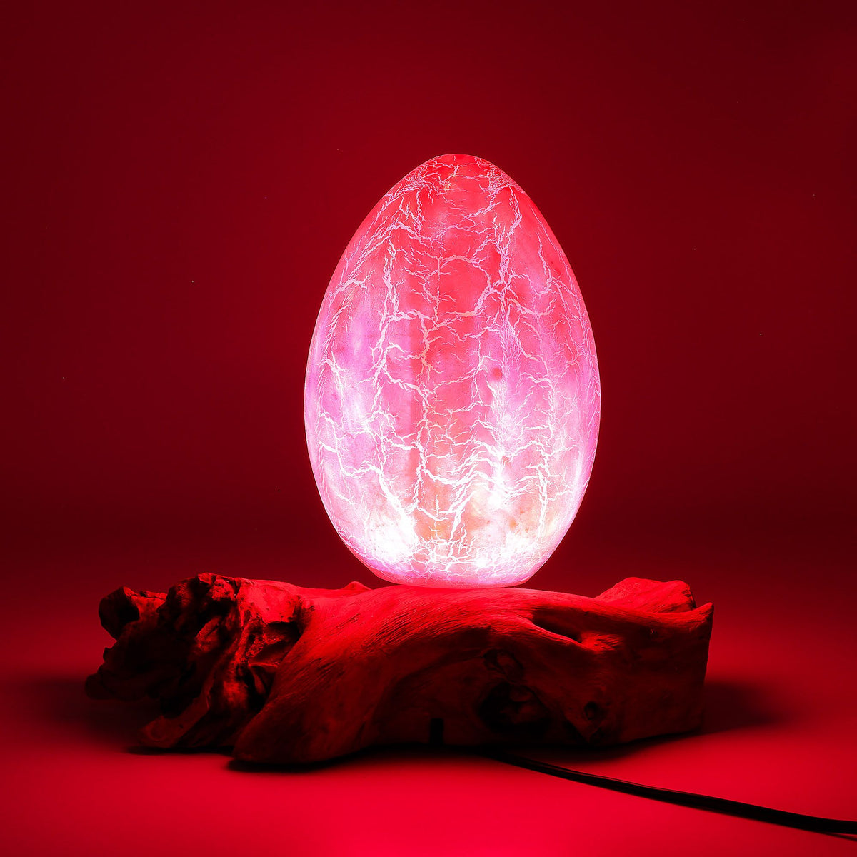 DriftGlow lámpa repedezett üveg tojás búra - narancs