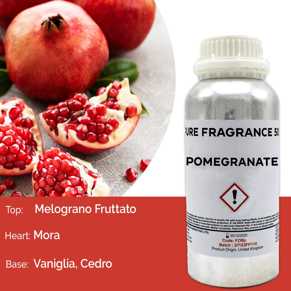 Parfémový olej (čistý) 500ml – granátové jablko