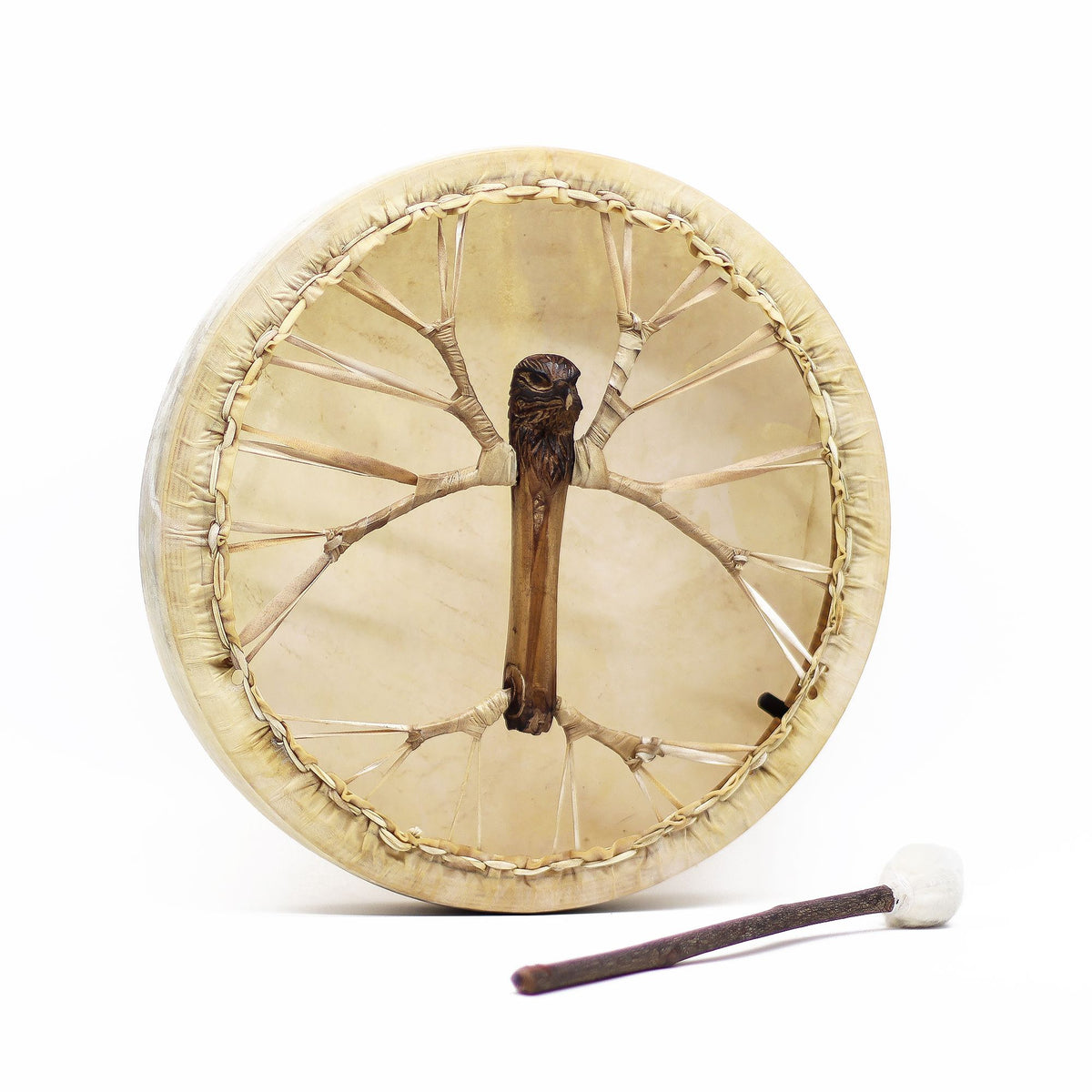 Geist des Adlers - Schamanentrommel & Schlägel - stimmbar - 40cm