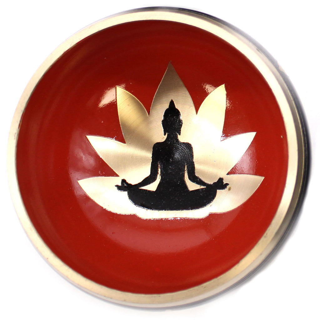 Buddha hangtál szett - fekete/narancs 10,7 cm