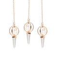 Stellar Gateway - Two Piece Spinning Merkaba Star in Copper Pendulum -  Clear Quartz