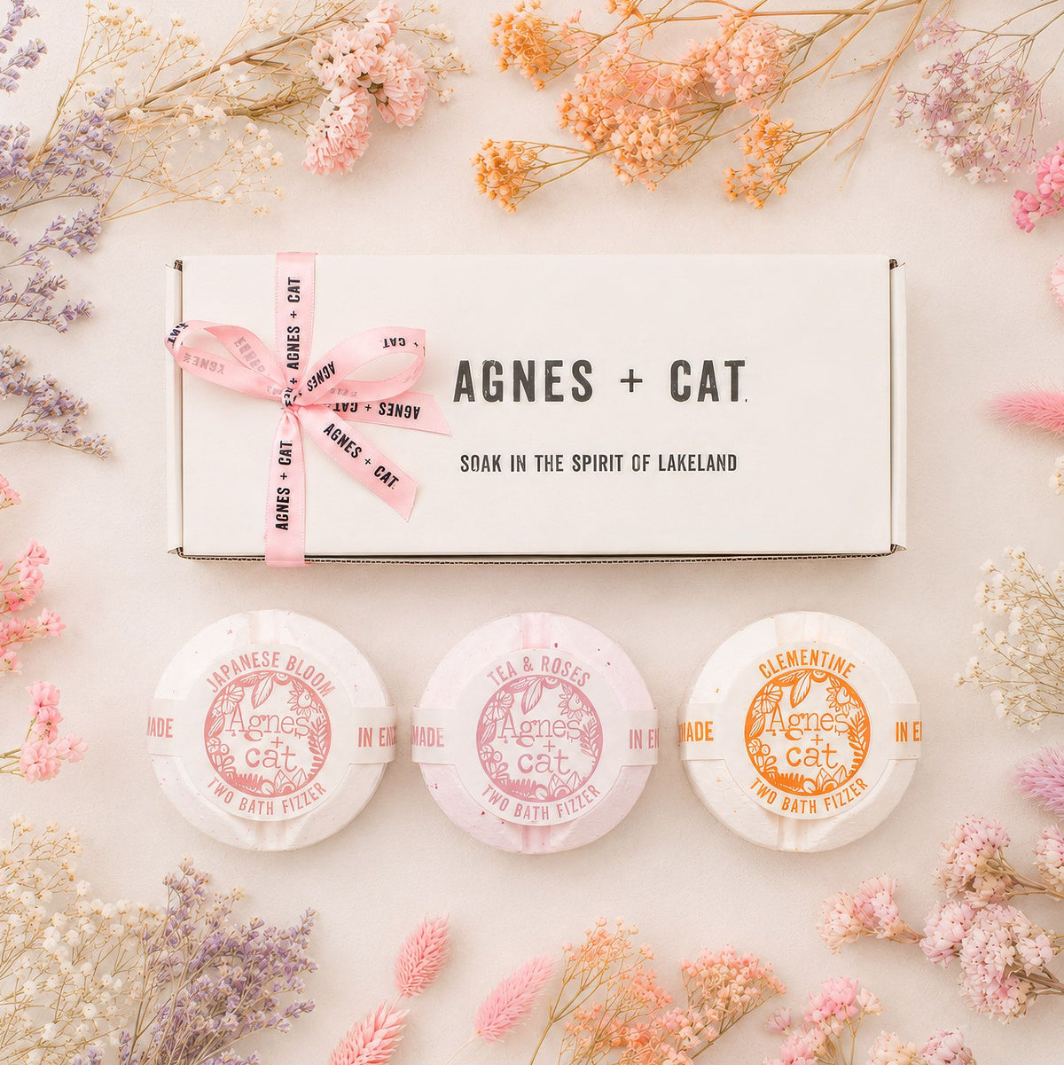 Agnes + Cat virágos és citrusos fürdőgolyó ajándékszett