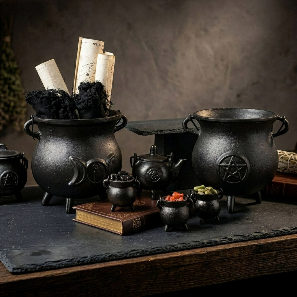 Extra veľký liatinový kotlík s trojitým mesiacom 23x18cm (minimálne 4kg)