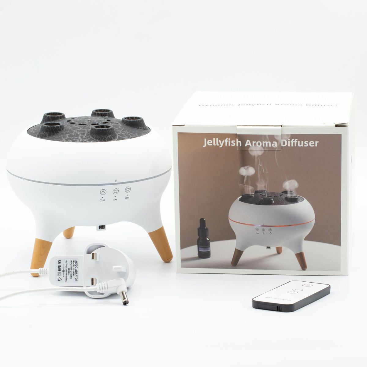 Aroma-Diffuser Qualle mit Dampfwolken-Effekt und farbwechselnder LED