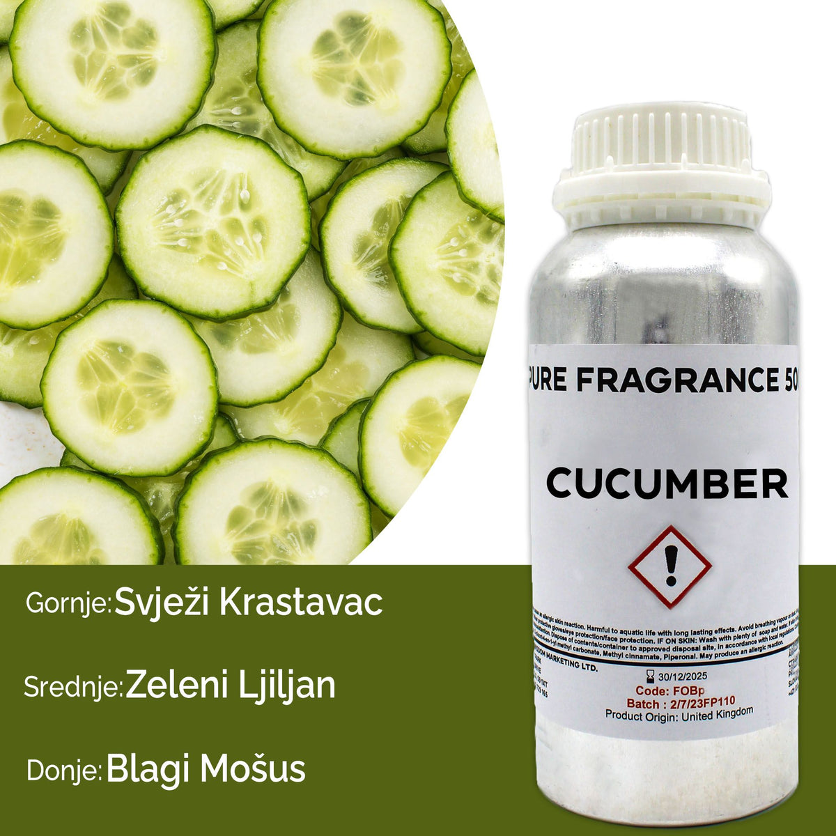 Cucumber Pure Fragrance Oil - 500ml